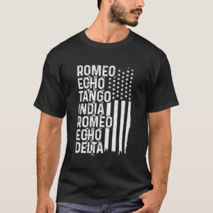 Phonetic Alphabet Airplane Pilot Aviation Patrioti T-Shirt