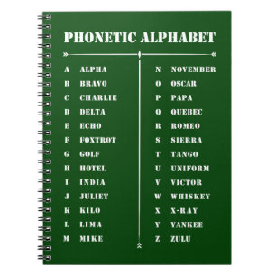 Phonetic Alphabet Notizblock