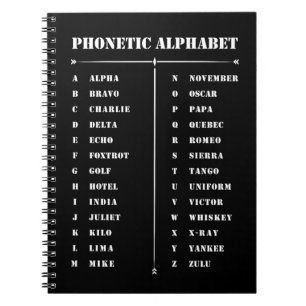 Phonetic Alphabet Notizblock