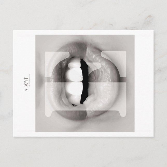 Phonetic Love Mouth Art  E Postkarte (Vorderseite)
