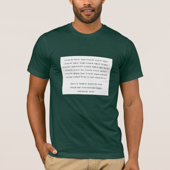 Phonetic transcription T-Shirt (Vorderseite)