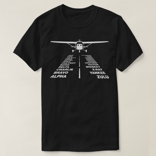 Phonetische Alphabet CESNA 172 Luftfahrt T-Shirt (Design vorne)