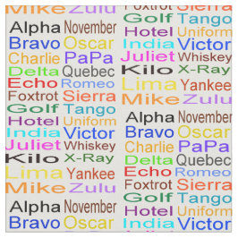 Phonetische Alphabet-Fabrik Stoff