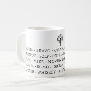 Phonetische Alphabet-Tasse Tasse