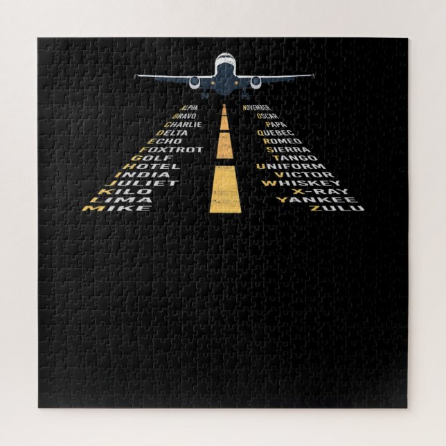 Phonetische Aphabet Pilot Kaddet Flugzeug Geschenk Puzzle (Vertikal)