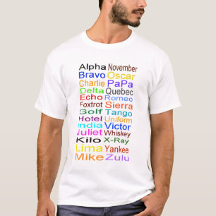 Phonetischer Alphabet-T - Shirt