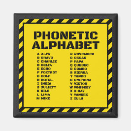 Phonetisches Alphabet – Alfa Zulu Edition Magnet