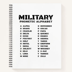 Phonetisches Alphabet für das Militär – College-Li Notizbuch