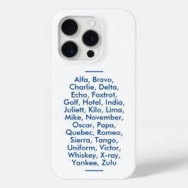 Phonetisches Alphabet "NATO", Alfa bis Zulu Case-Mate iPhone Hülle