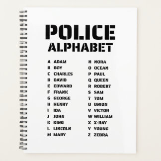 Phonetisches Alphabet Polizei Spirale Planer