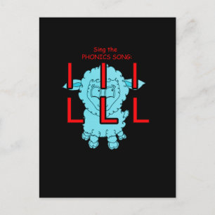 phonics postcard or flashcard postkarte