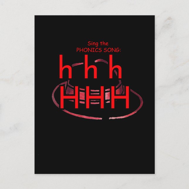 phonics postcard or flashcard postkarte (Vorderseite)