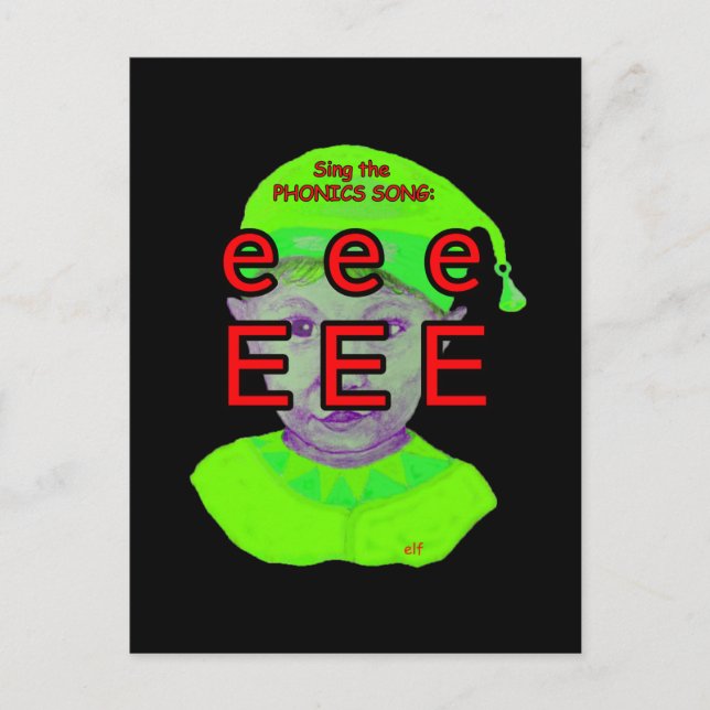 phonics postcard or flashcard postkarte (Vorderseite)