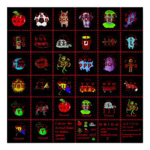 PHONICS Poster oder Spielkarten!