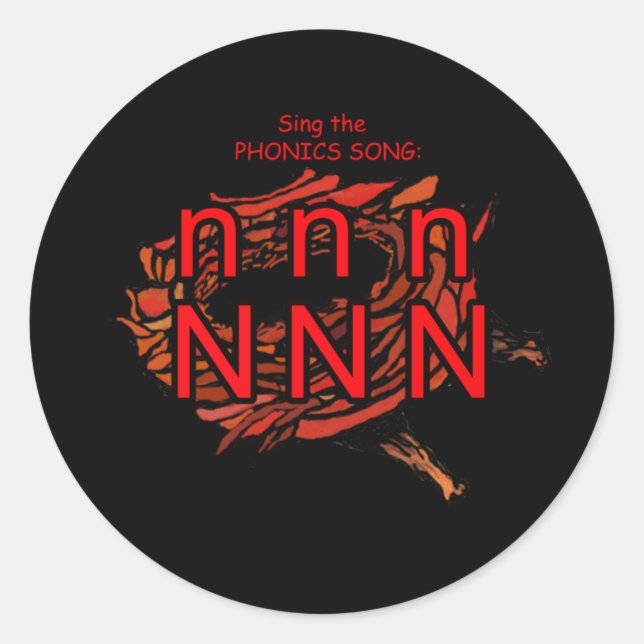 Phonik-Aufkleber Runder Aufkleber (Vorderseite)