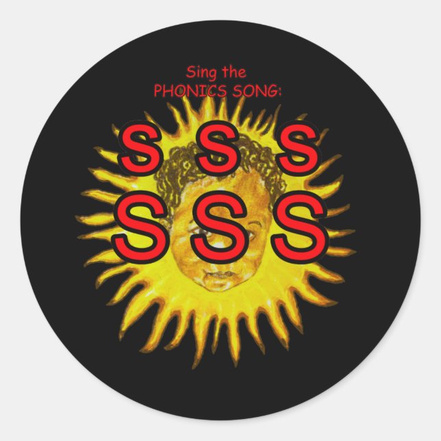 Phonik-Aufkleber Runder Aufkleber (Vorderseite)