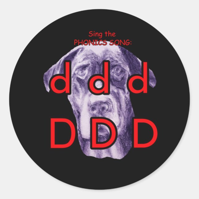 Phonikaufkleber Runder Aufkleber (Vorderseite)