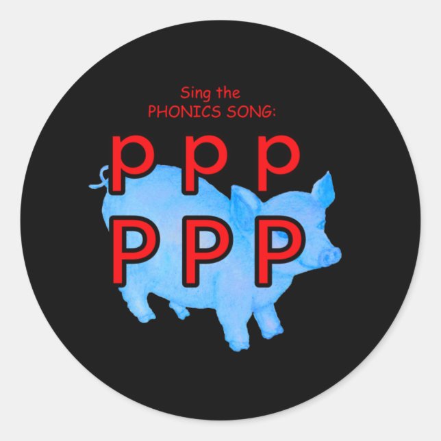 Phonikaufkleber Runder Aufkleber (Vorderseite)