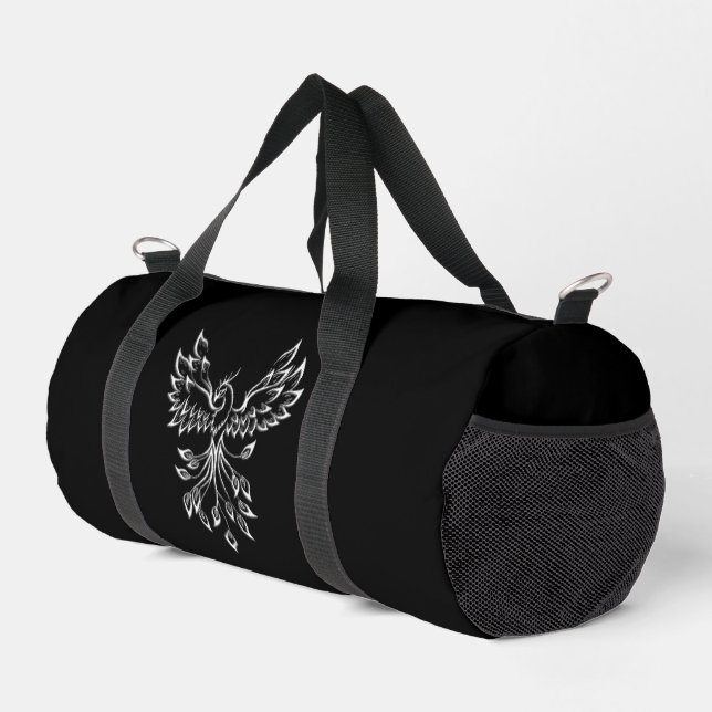 Phönix erhebt sich auf Schwarz Duffle Bag (Rechte Ecke)