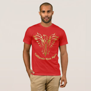 Phönix-Gold-Vogel-Logo Kalifornien Erhebt Euch Wie T-Shirt