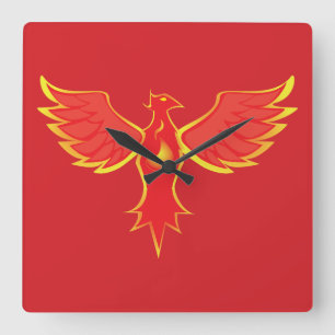 Phönix Quadratische Wanduhr