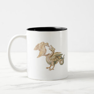 Phönix- und Drachen-Alchemie-Tasse Zweifarbige Tasse