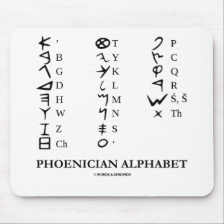 Phönizier Alphabet (Linguistik-Kryptographie) Mousepad