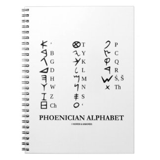 Phönizische Alphabet (alte Sprachsymbole) Notizblock