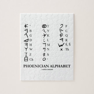 Phönizische Alphabet Alte Sprachsymbole Puzzle
