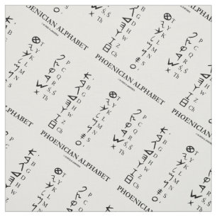 Phönizische Alphabet-Sprachsymbole Stoff