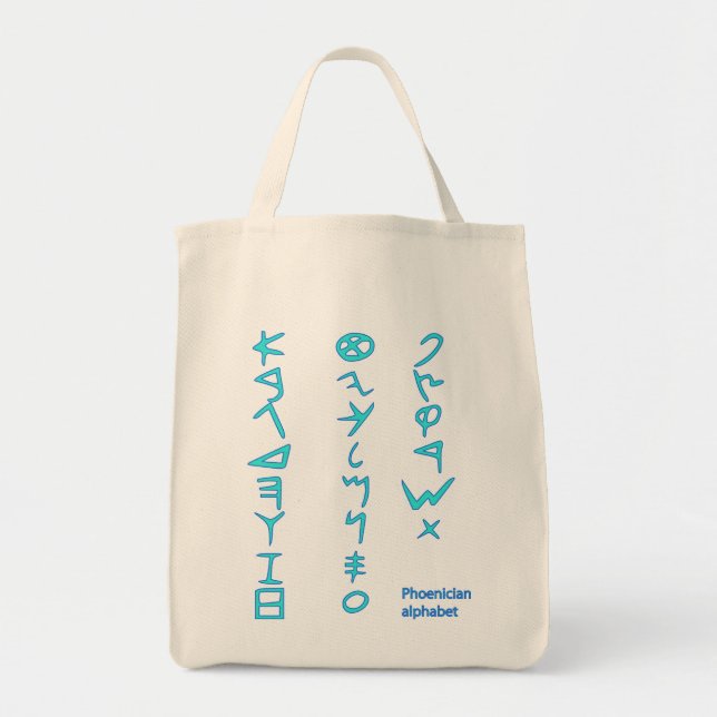 Phönizische-Alphabet-Tasche Tragetasche (Vorne)
