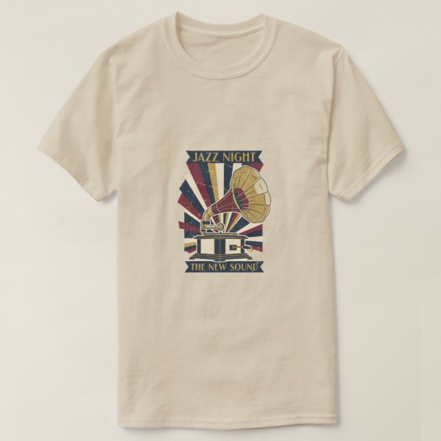 Phonograph Jazz Nacht T-Shirt (Design vorne)