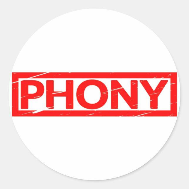 Phony Briefmarke Runder Aufkleber (Vorderseite)