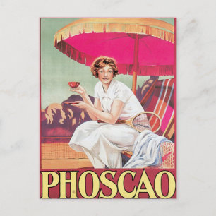 Phoscao Vintage Schokoladengetränkewerbung Postkarte
