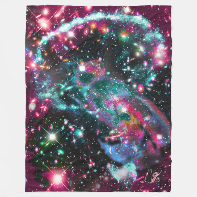 Phosphorescence Star Field Fleece Blanket (Vorderseite)
