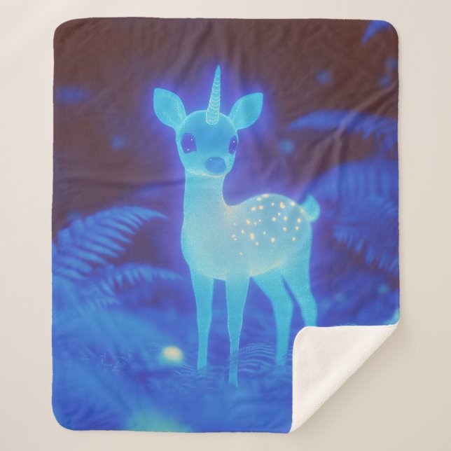 Phosphorescent Blue Fawnicorn Sherpadecke (Vorderseite)
