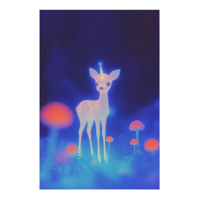 Phosphorescent Crystal Fawnicorn Fotodruck (Vorne)