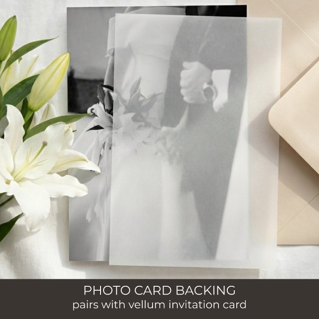 Photo and Details Card for Vellum Invitation Einladung (Invite guests to your formal affair with this Photo and Details Card for Vellum Invitation!)