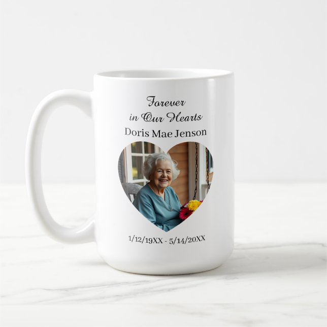 Photo and Poem Sentimental Memorial Kaffeetasse (Links)