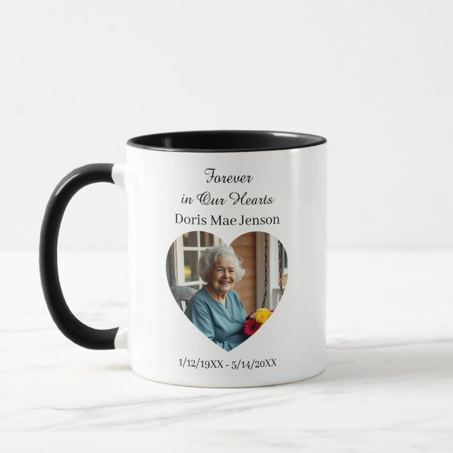 Photo and Poem Sentimental Memorial Tasse (Links)