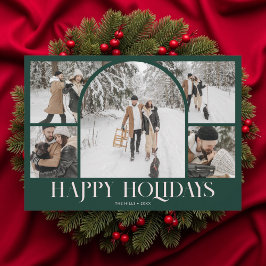 Photo Arch Happy Holidays Christmas Vintage Green Feiertagskarte