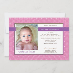 PHOTO BAPTISM INVITE :: glory 7L Einladung