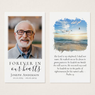 Photo Beach Memorial Prayer Card