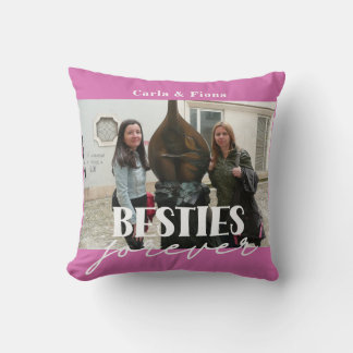 Photo Besties Best Friends Gift Throw Pillow Kissen