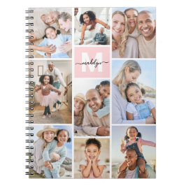 Photo Blush Pink Monogram Notizblock