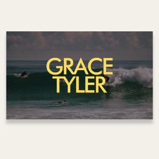 Photo Bold Modern QR Code White Business Card Visitenkarte