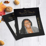 Photo Budget 50th Birthday Invitation Black Gold<br><div class="desc">Make your special someone's 50th birthday extra special with this budget-friendly photo invitation! Featuring a black and gold design, you can add your favorite photo of the guest of honor and customize the text for any occasion. Perfect for a milestone birthday or any other special event, this invitation is sure...</div>