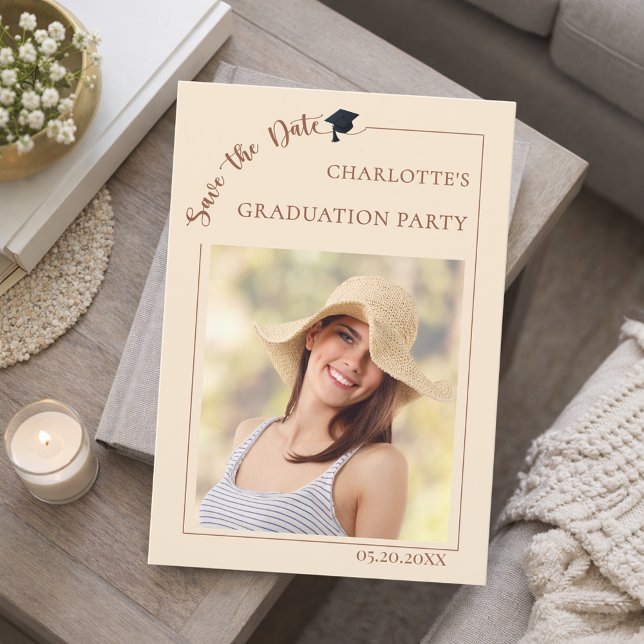 Photo champagne Graduation party Save the Date (Von Creator hochgeladen)