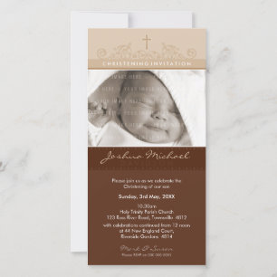 PHOTO CHRISTENING INVITATIONS :: elegant 3