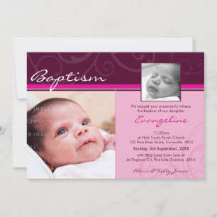 PHOTO CHRISTENING INVITES :: charity 5L Einladung